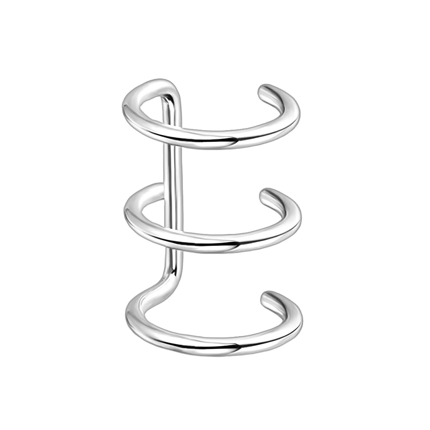 Surgical Steel Ear Cuff with Triple Hoops