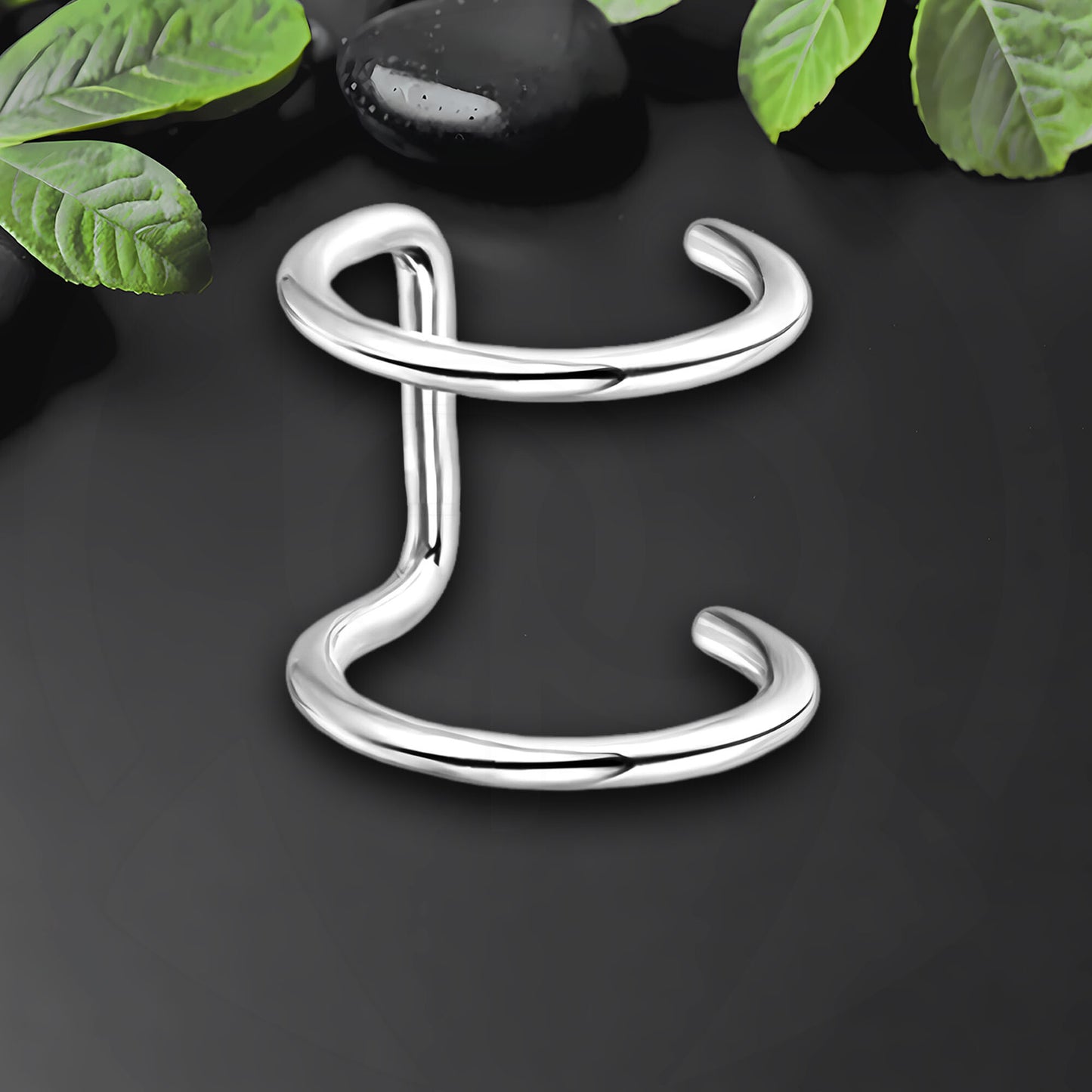 Surgical Steel Ear Cuff with Double Hoops