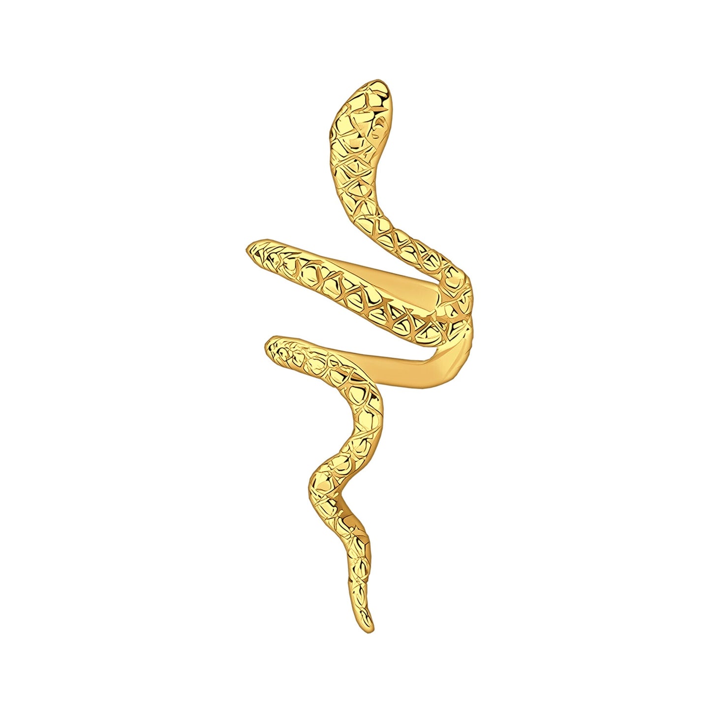 Gold Plated Ear Cuff with Twisted Snake