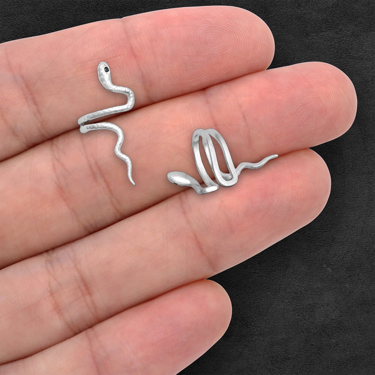 Platinum Plated Ear Cuff with Twisted Snake