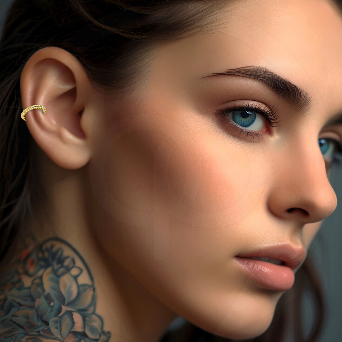 Gold Plated Ear Cuff in Twisted Style