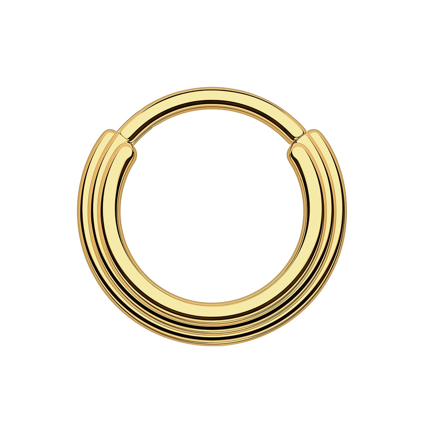 Titanium Clicker Ring with Triple Circles