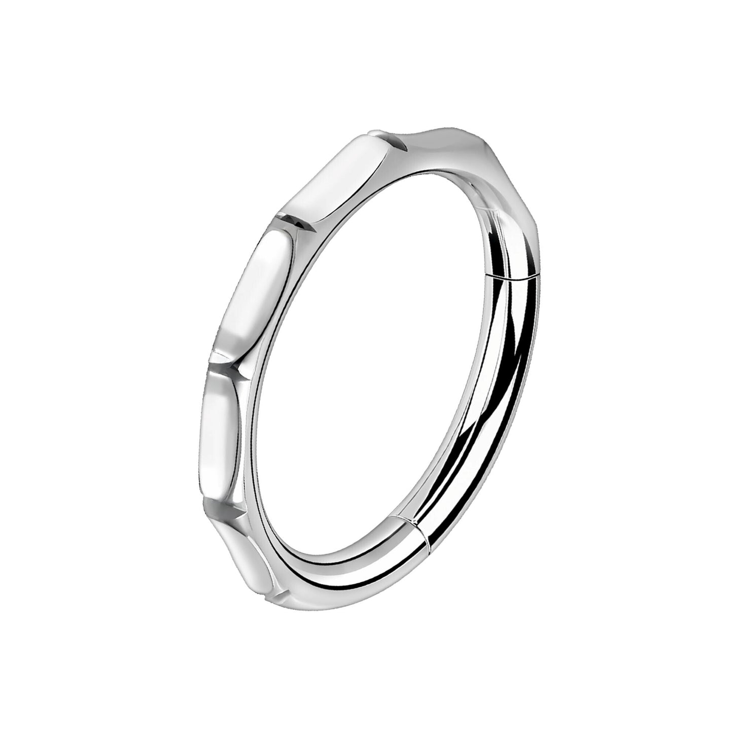 Titanium Clicker Ring in Modern Style