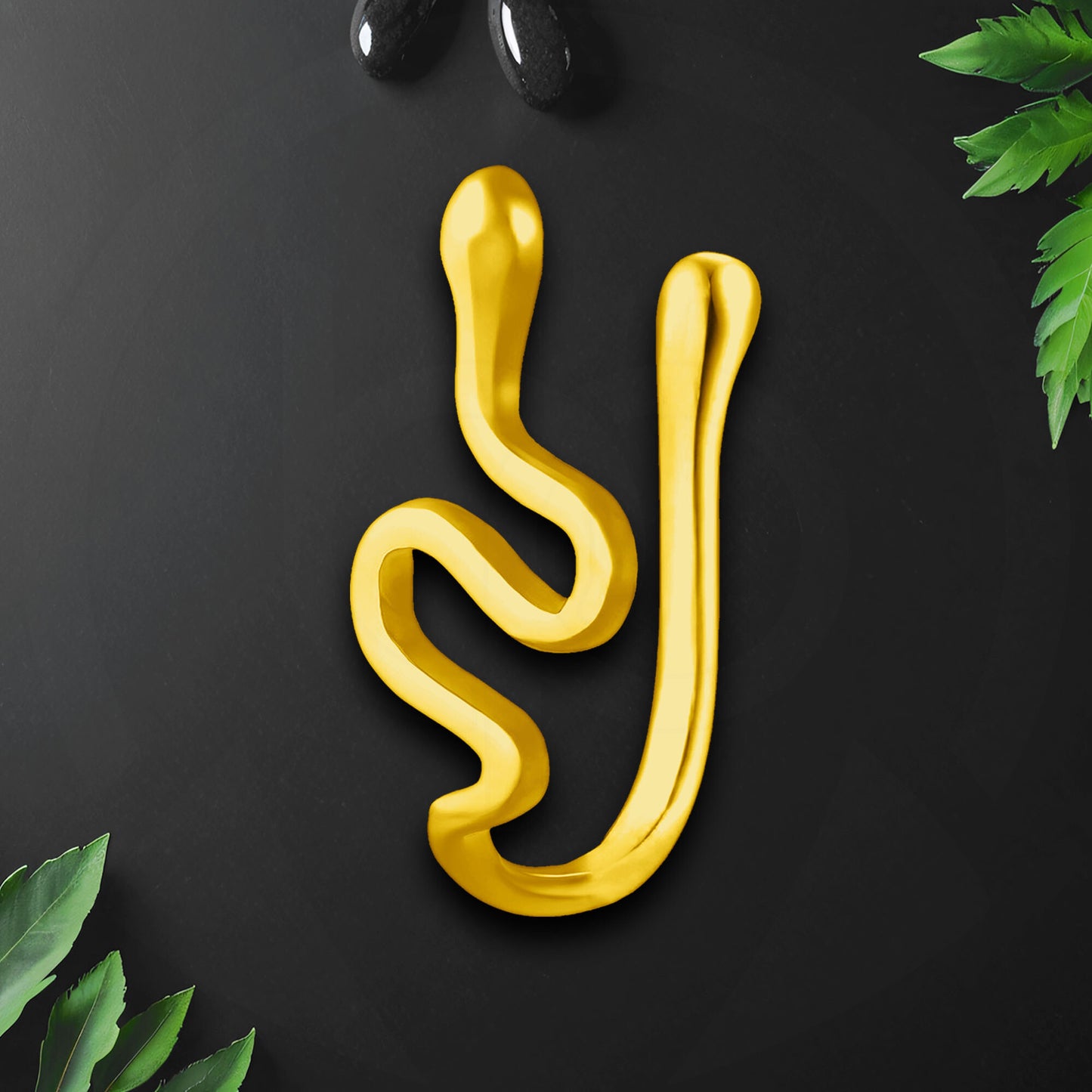 Gold Plated Nose Cuff with Snake