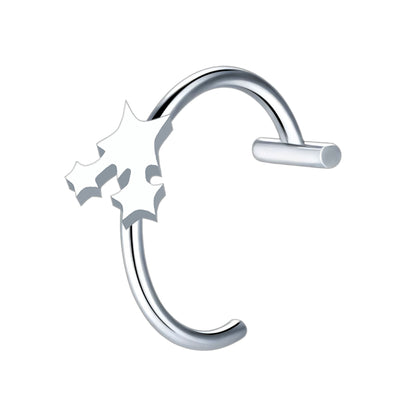 Surgical Steel Fake Lip Ring with Triple Stars