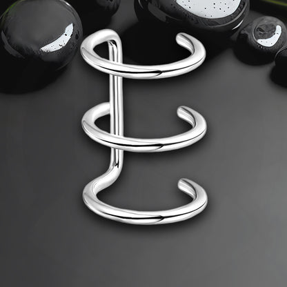 Surgical Steel Ear Cuff with Triple Hoops