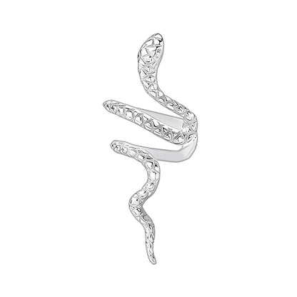 Platinum Plated Ear Cuff with Twisted Snake