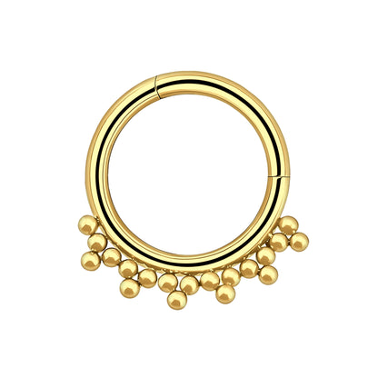 Titanium Clicker Ring with Small Beads