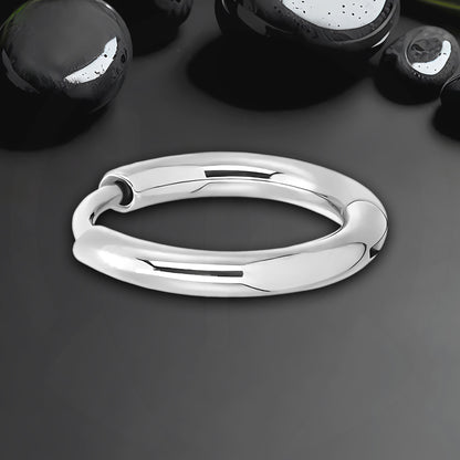 Titanium Clicker Ring in Classic Earring Style