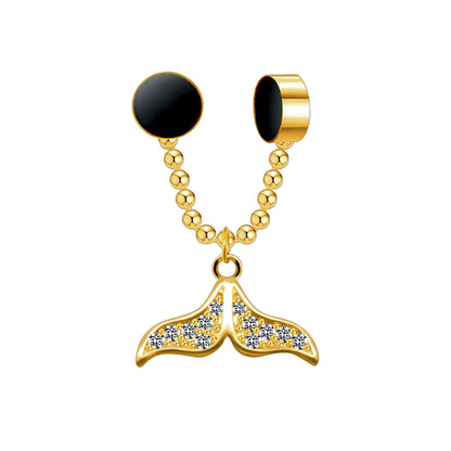 Gold Plated Septum Clip with Mermaid Tail Dangle