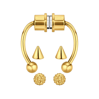 Surgical Steel Septum Clip with Tripple Tops Set